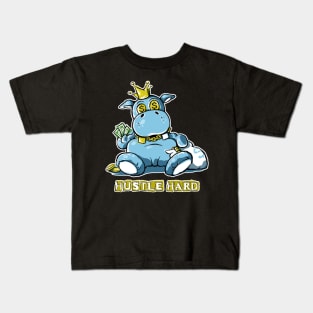 Hustle Hard Gold Kids T-Shirt